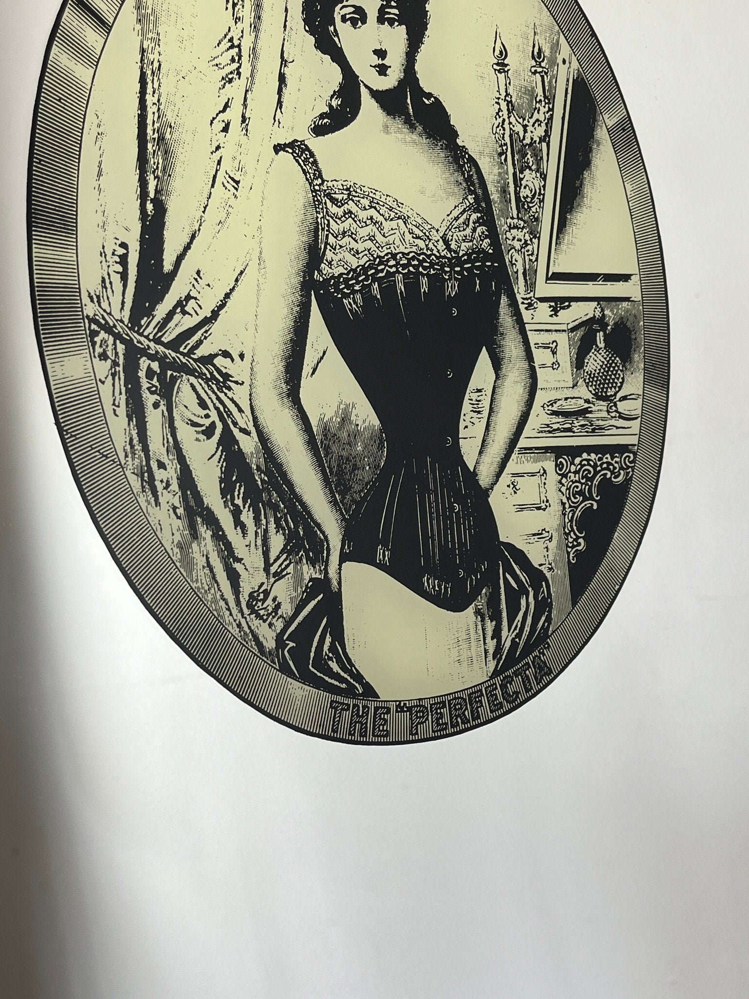 Peter Robinson - The Perfecta Corset, Antique Advertising Mirror