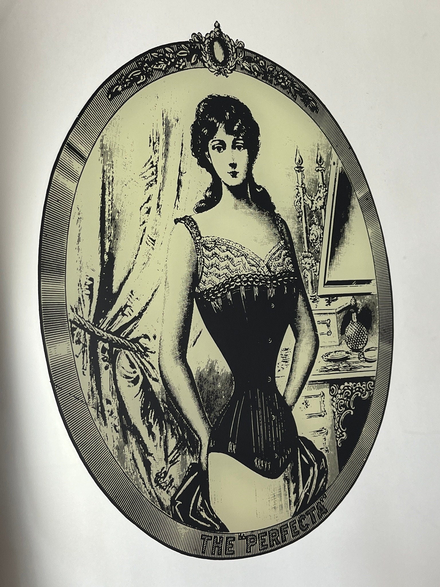 Peter Robinson - The Perfecta Corset, Antique Advertising Mirror