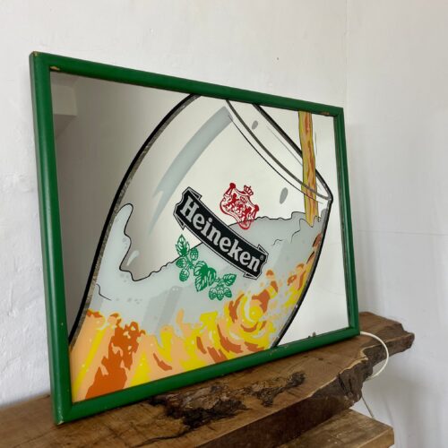 Vintage Heineken Lightbox Lamp Advertising Mirror