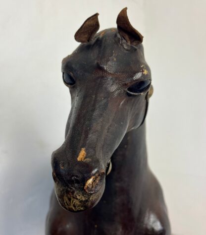 Victorian Antique Leather Horse Sculpture - Image 5