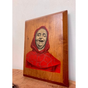 Lovely Mid Century Vintage Merry Monk Wall Plaque