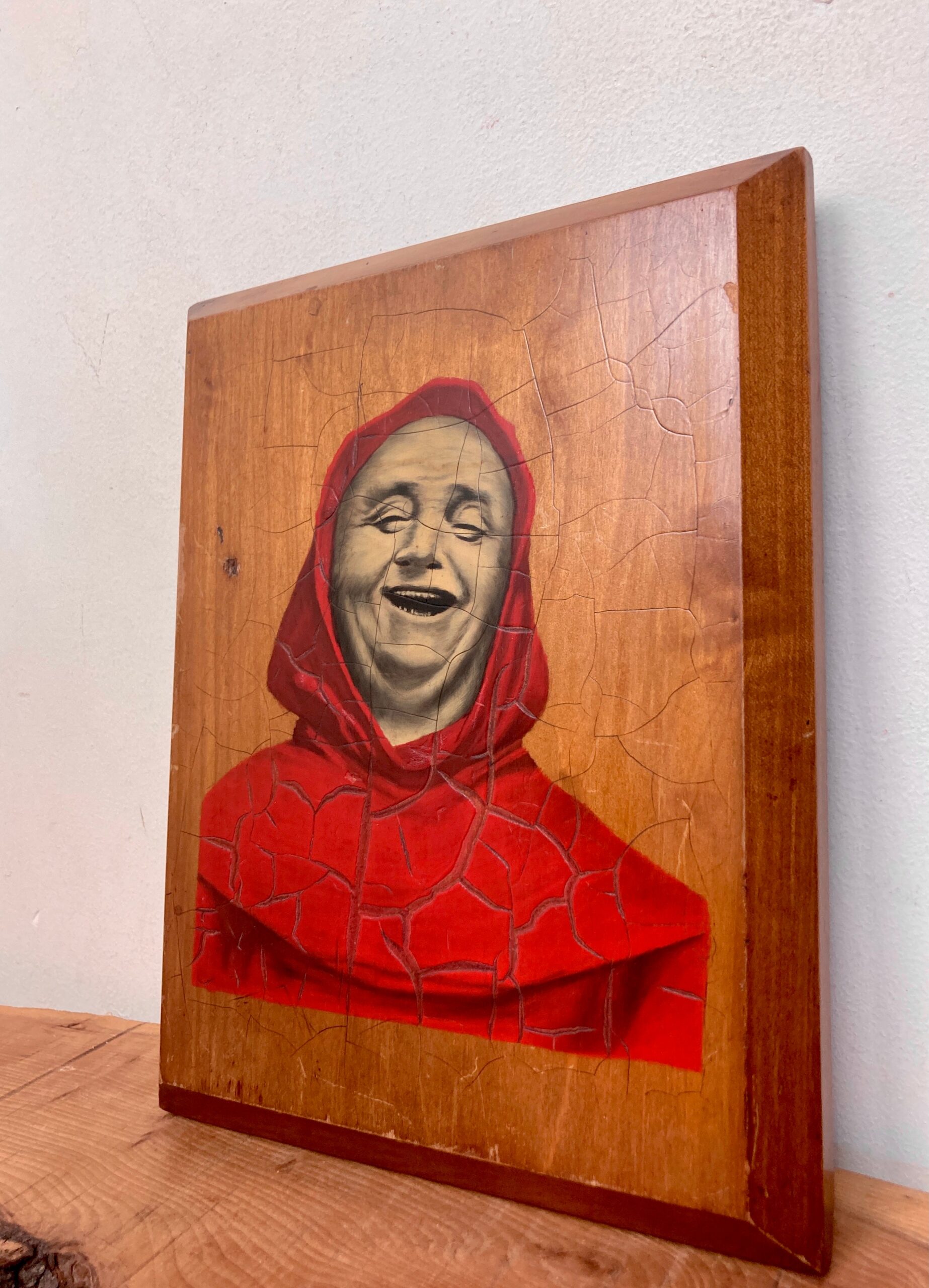 Lovely Mid Century Vintage Merry Monk Wall Plaque