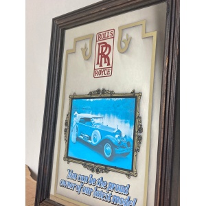 Great Vintage Rolls Royce Car Advertising Mirror