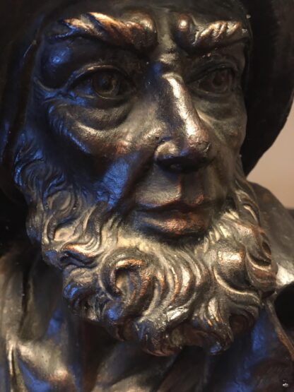 Antique Fisherman Bust With Bronze Finish - Image 4