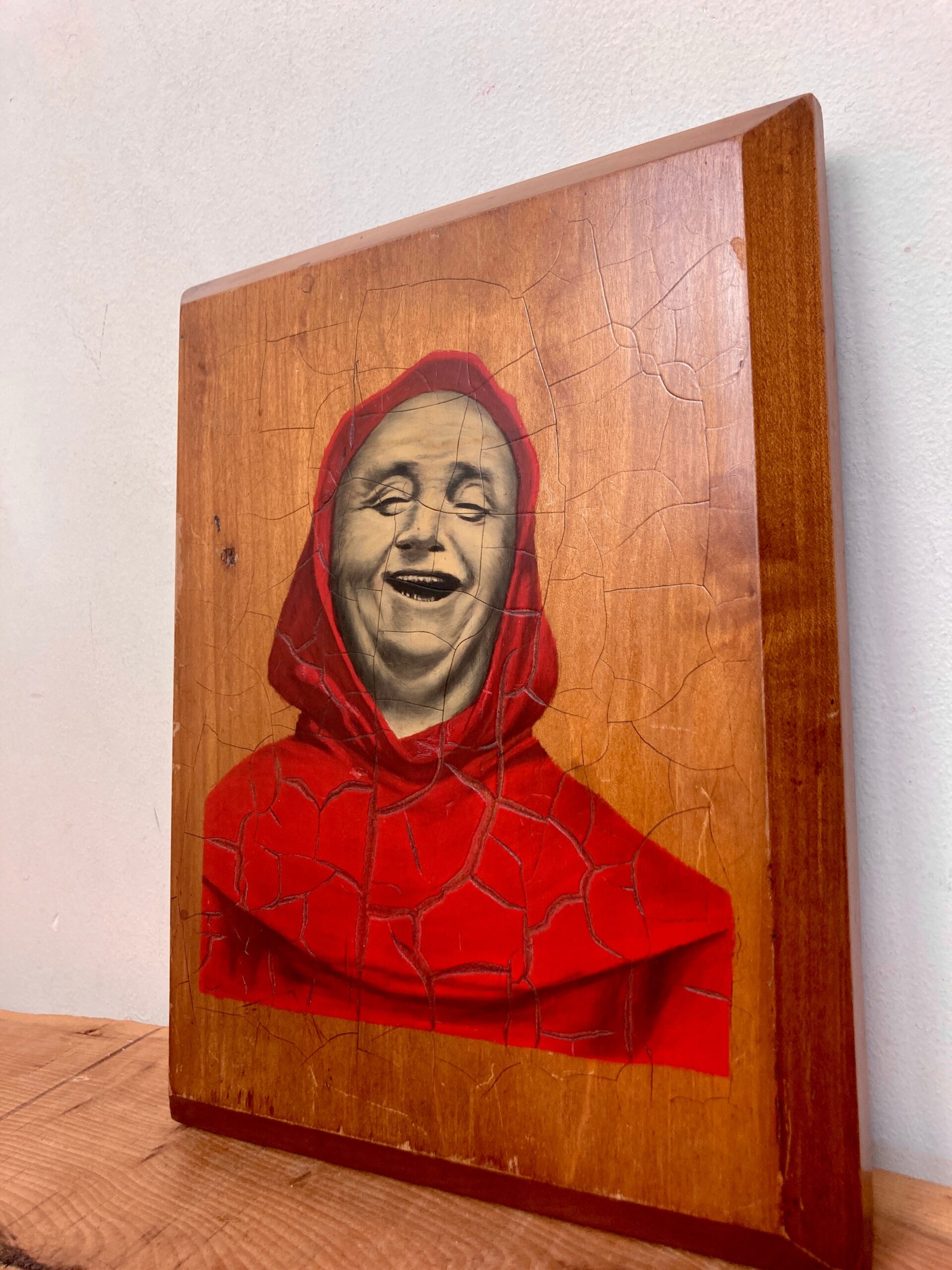 Lovely Mid Century Vintage Merry Monk Wall Plaque
