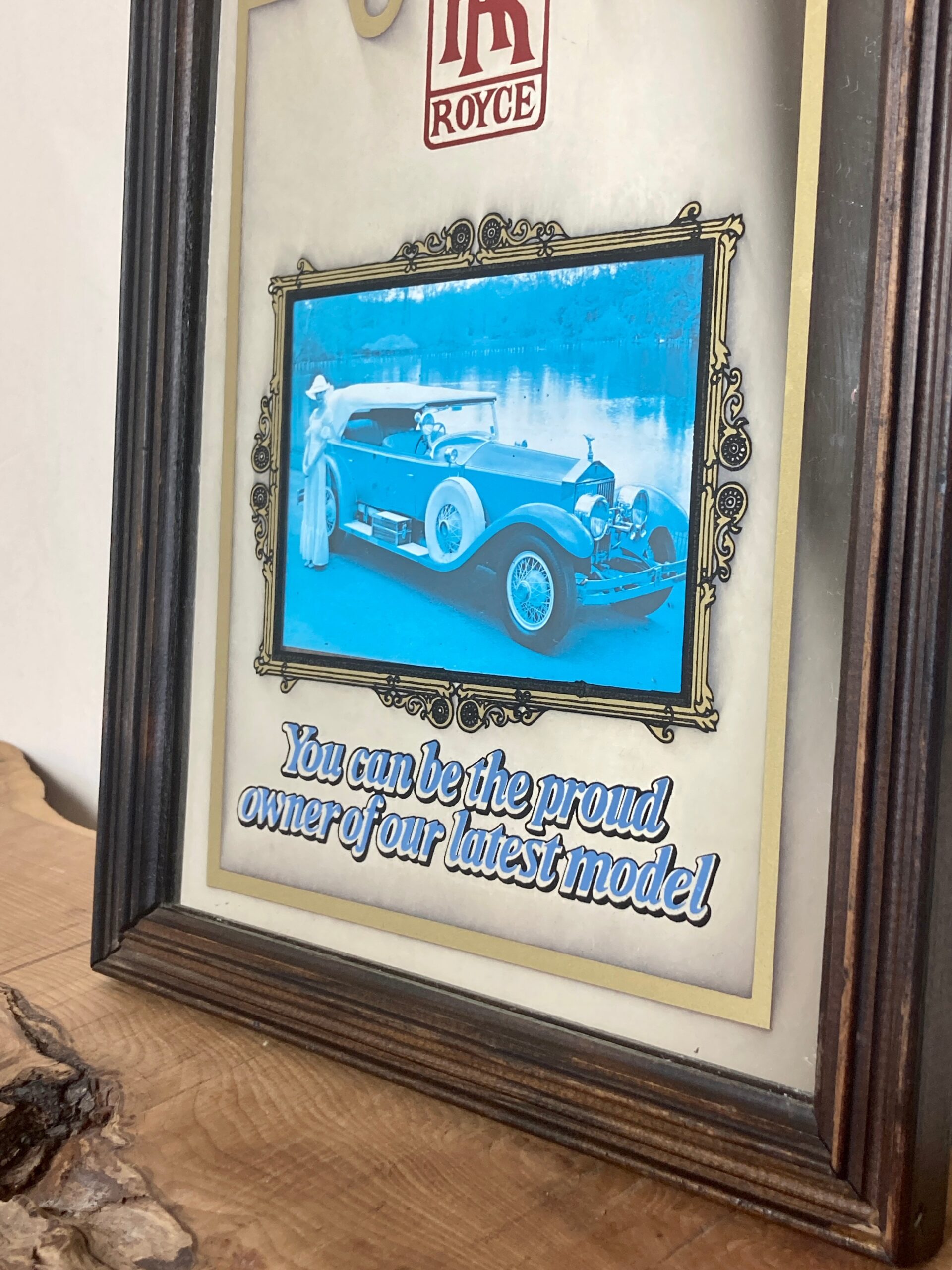 Great Vintage Rolls Royce Car Advertising Mirror