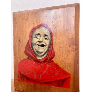 Lovely Mid Century Vintage Merry Monk Wall Plaque