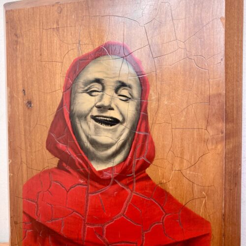 Lovely Mid Century Vintage Merry Monk Wall Plaque