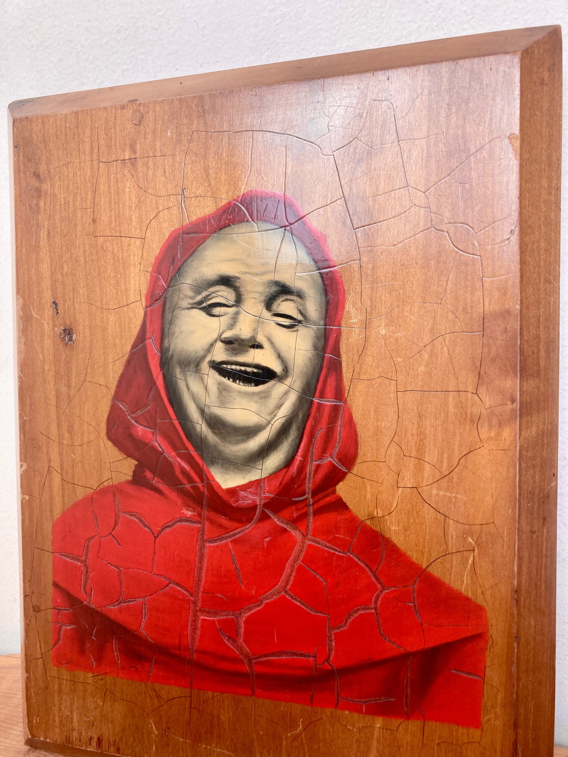 Lovely Mid Century Vintage Merry Monk Wall Plaque