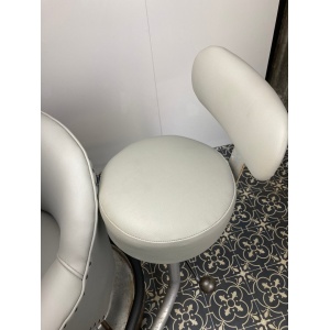 Vintage Barber Chair With Stool And Retro Reception Desk, The Murray Rotation Design