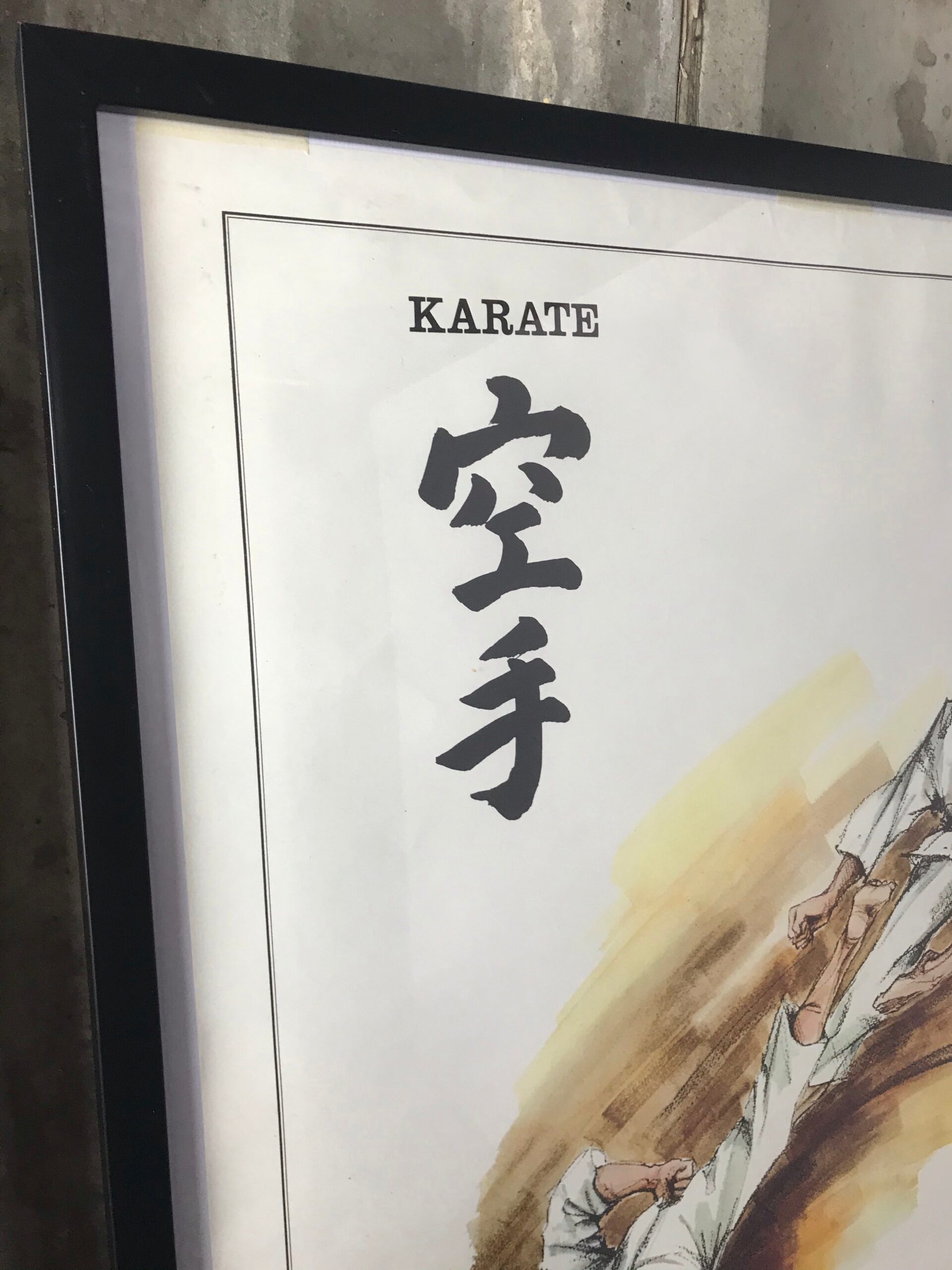 Vintage Karate Framed Poster By J.Milom 1960s Wall Art Collectibles