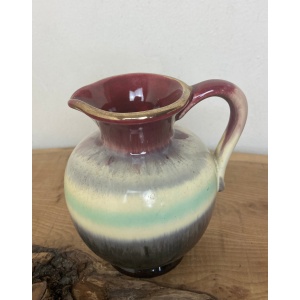 Wonderful Vintage Mini West Germany Drip Glaze Hooped Jug