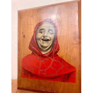 Lovely Mid Century Vintage Merry Monk Wall Plaque