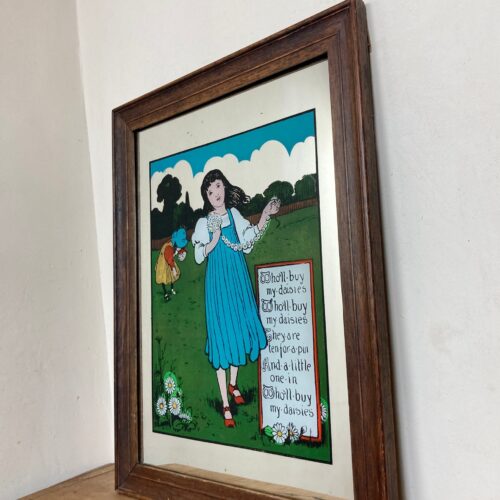 Beautiful Vintage Nursery Rhyme Daisies Fairytale Mirror