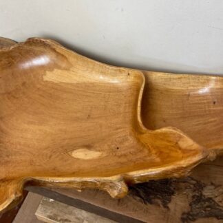 Stunning Large Vintage Natural Teak Wooden Bowl