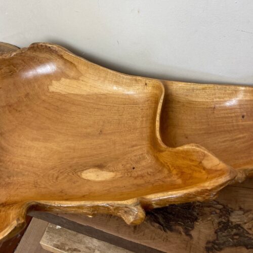 Stunning Large Vintage Natural Teak Wooden Bowl