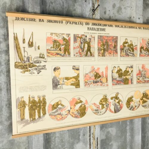 Vintage Original Military Poster Fire And Rescue Picture