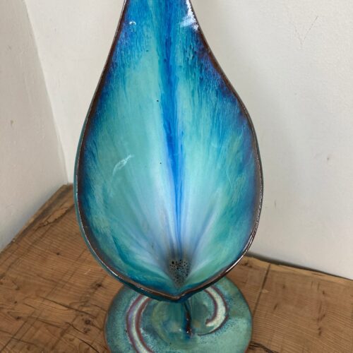 Stunning Vintage Ceramic Art Pottery Jack In The Pulpit Vase