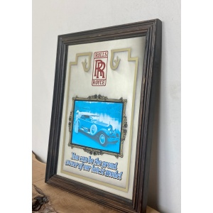 Great Vintage Rolls Royce Car Advertising Mirror