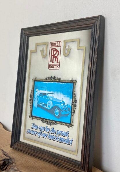 Great Vintage Rolls Royce Car Advertising Mirror - Image 2