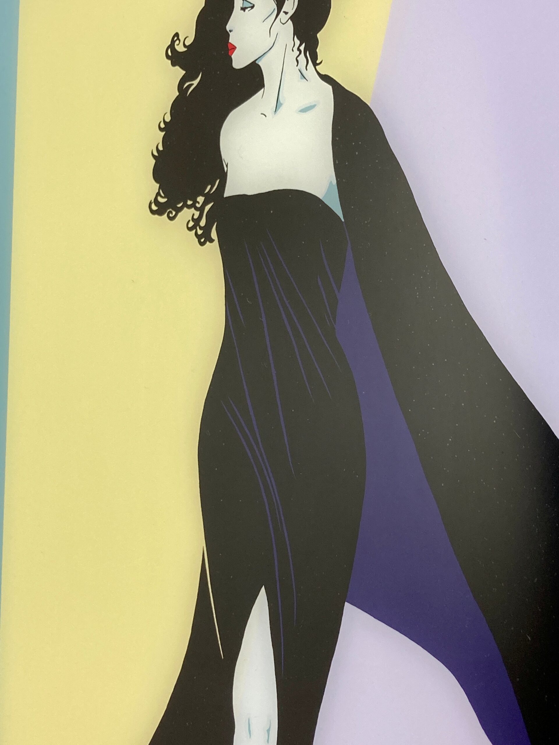 Lovely Vintage Art Deco Lady Diva Acrylic Mirror Picture