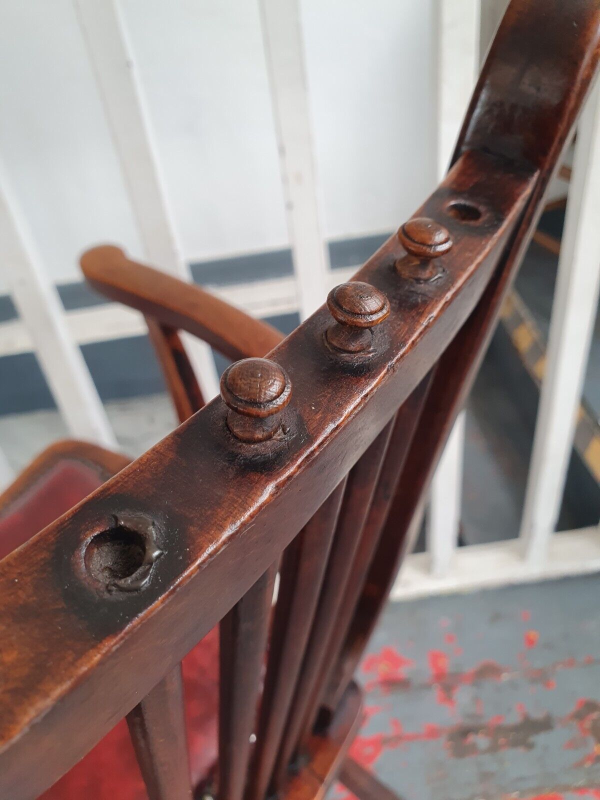 Late 19th Century Lyre Back Library Chair In Mahogany & Leather. Antique/Vintage