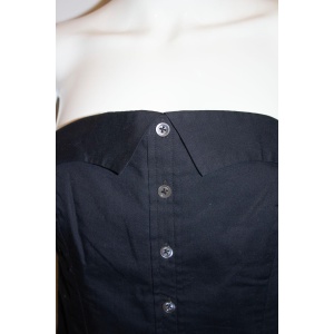 Margaret Howell Black Cotton Bustier