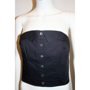 Margaret Howell Black Cotton Bustier