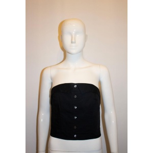 Margaret Howell Black Cotton Bustier
