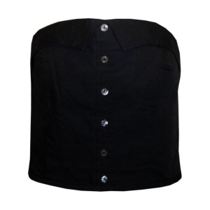 Margaret Howell Black Cotton Bustier
