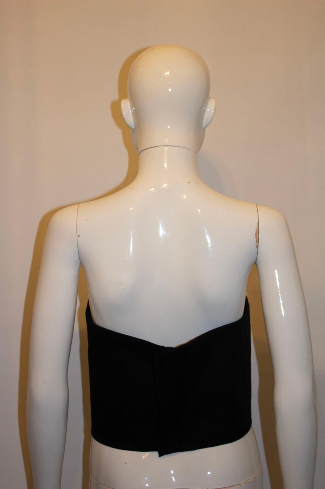 Margaret Howell Black Cotton Bustier