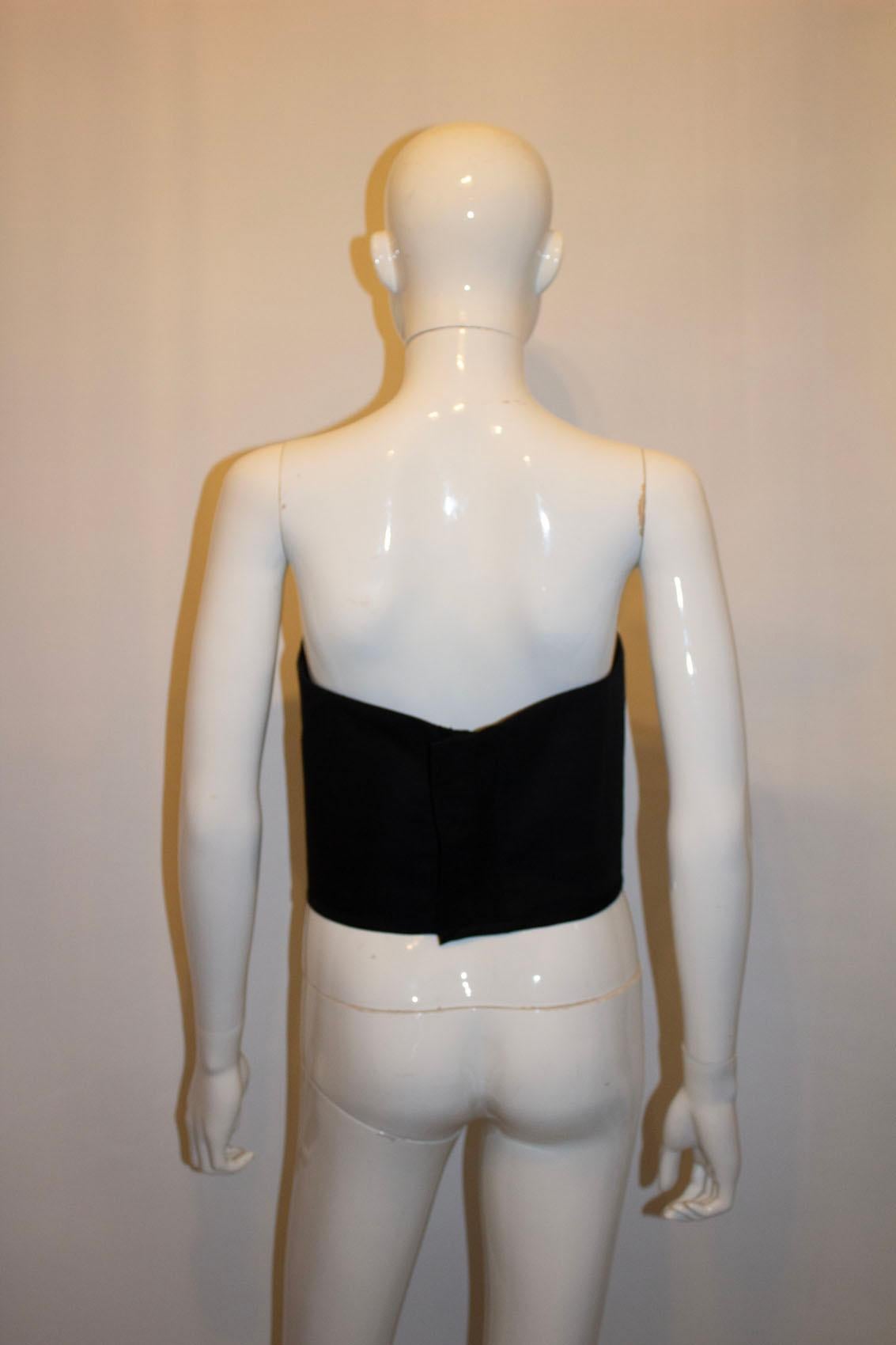 Margaret Howell Black Cotton Bustier