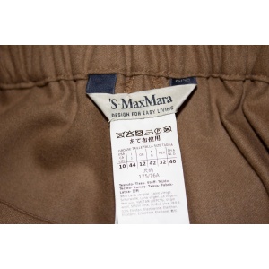 Max Mara Caramel Colour Easy Living Wool Trousers / Pants