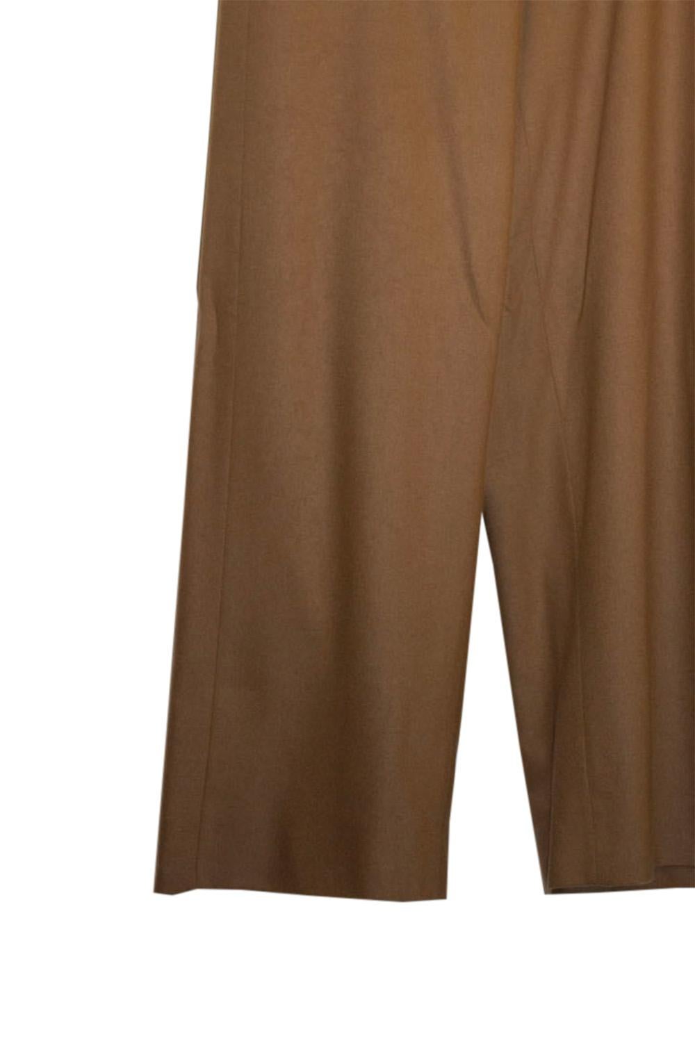 Max Mara Caramel Colour Easy Living Wool Trousers / Pants
