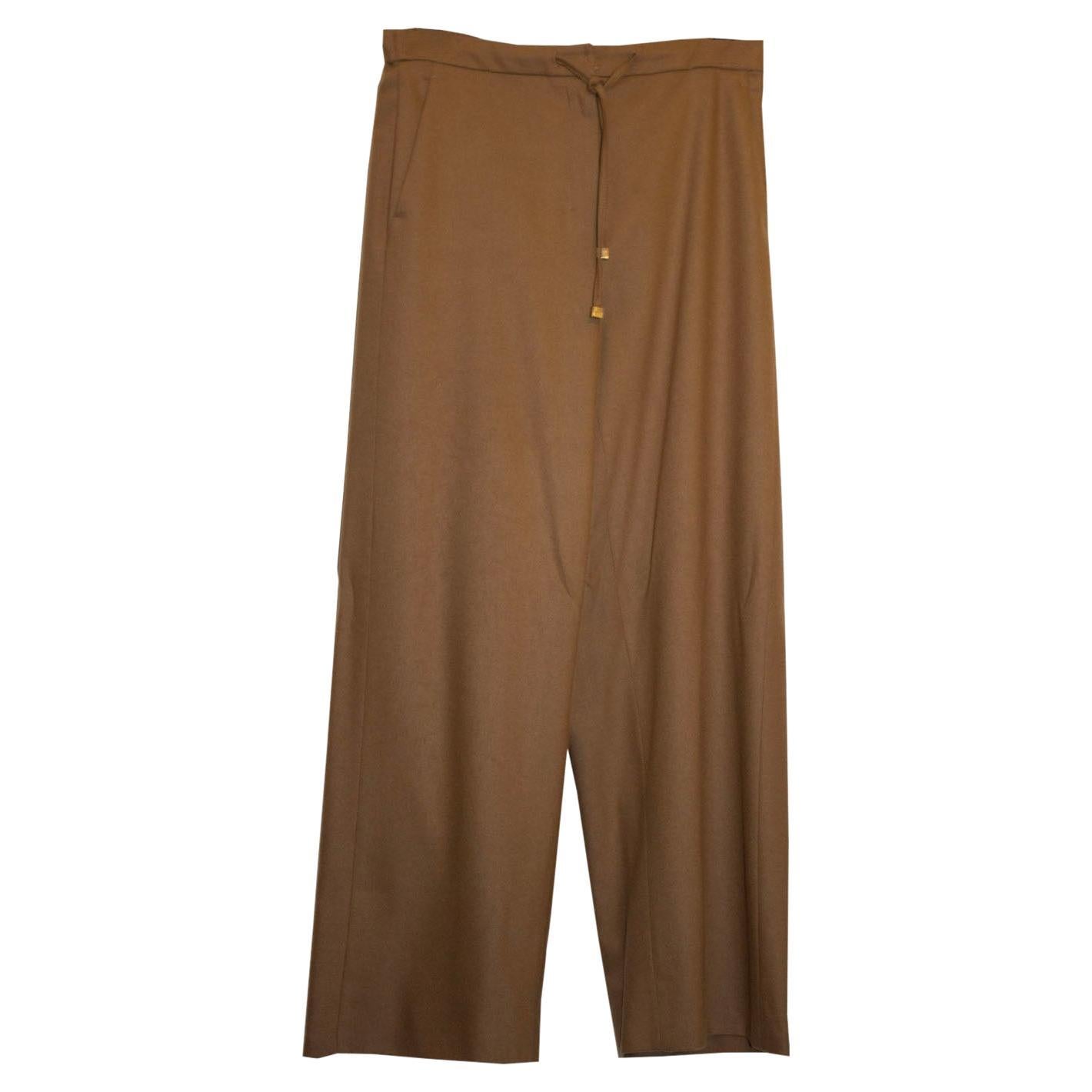 Max Mara Caramel Colour Easy Living Wool Trousers / Pants