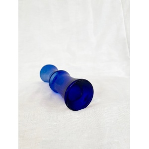 Mid century cobalt blue Riihimaki Riihimaen Lasy Oy Glass Vase 1970