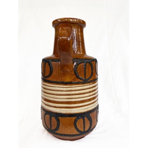 Mid century West German Scheurich 408-40 Handled floor Vase