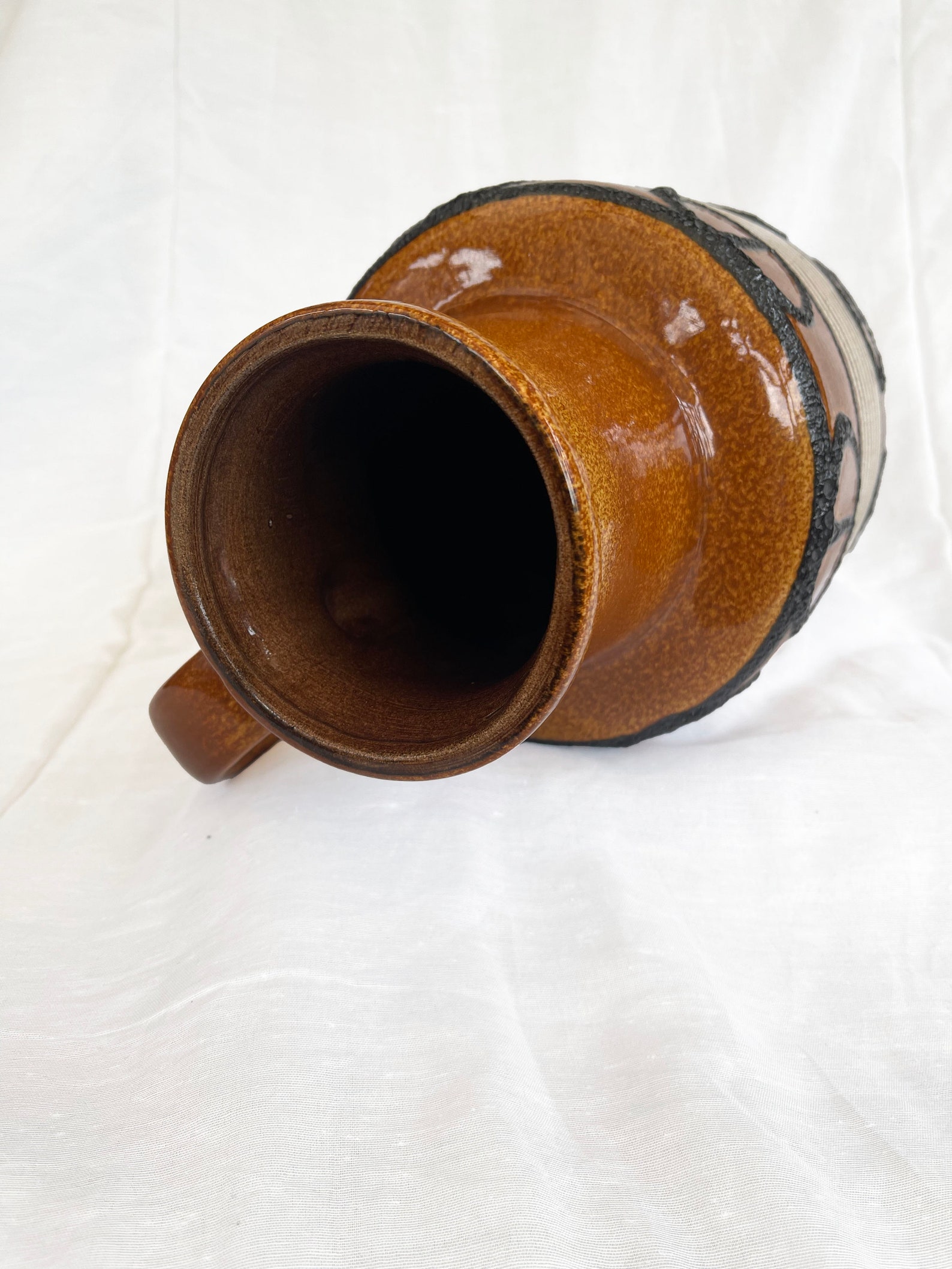 Mid century West German Scheurich 408-40 Handled floor Vase