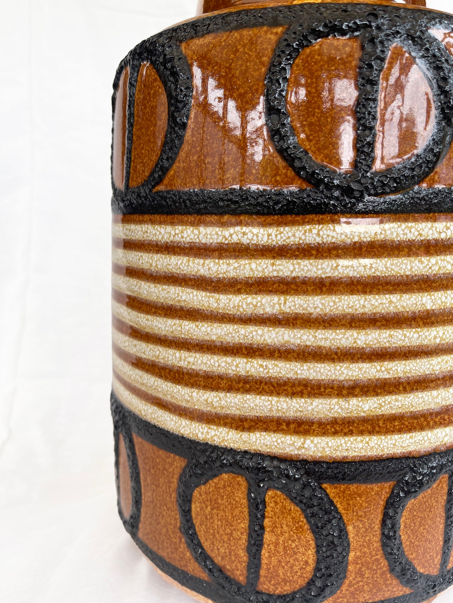 Mid century West German Scheurich 408-40 Handled floor Vase