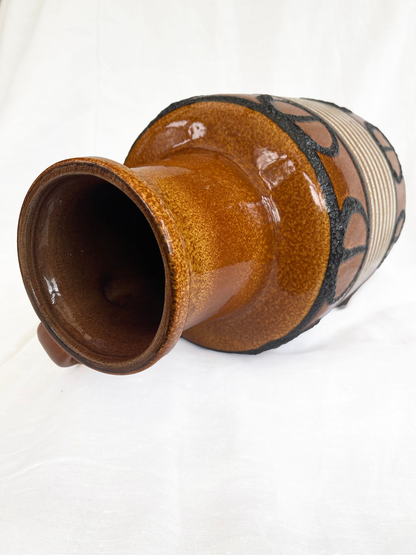 Mid century West German Scheurich 408-40 Handled floor Vase
