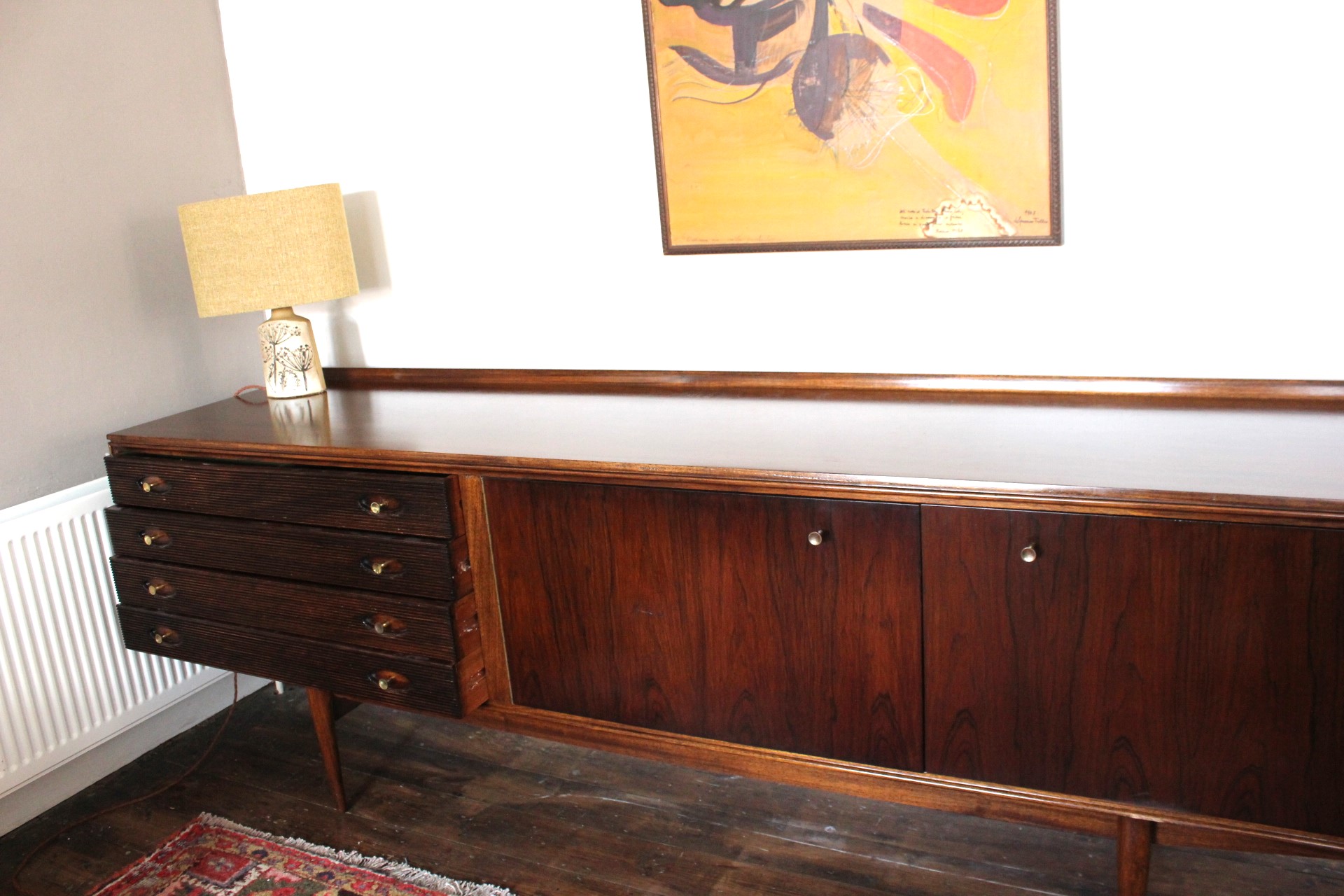 Rosewood & Teak Long Hamilton Sideboard by Robert Heritage for Archie Shine