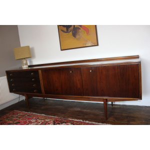 Rosewood & Teak Long Hamilton Sideboard by Robert Heritage for Archie Shine