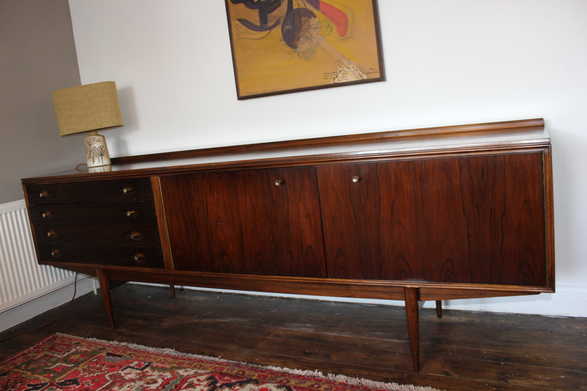 Rosewood & Teak Long Hamilton Sideboard by Robert Heritage for Archie Shine