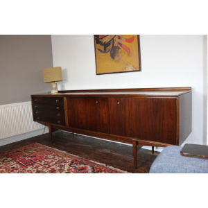 Rosewood & Teak Long Hamilton Sideboard by Robert Heritage for Archie Shine