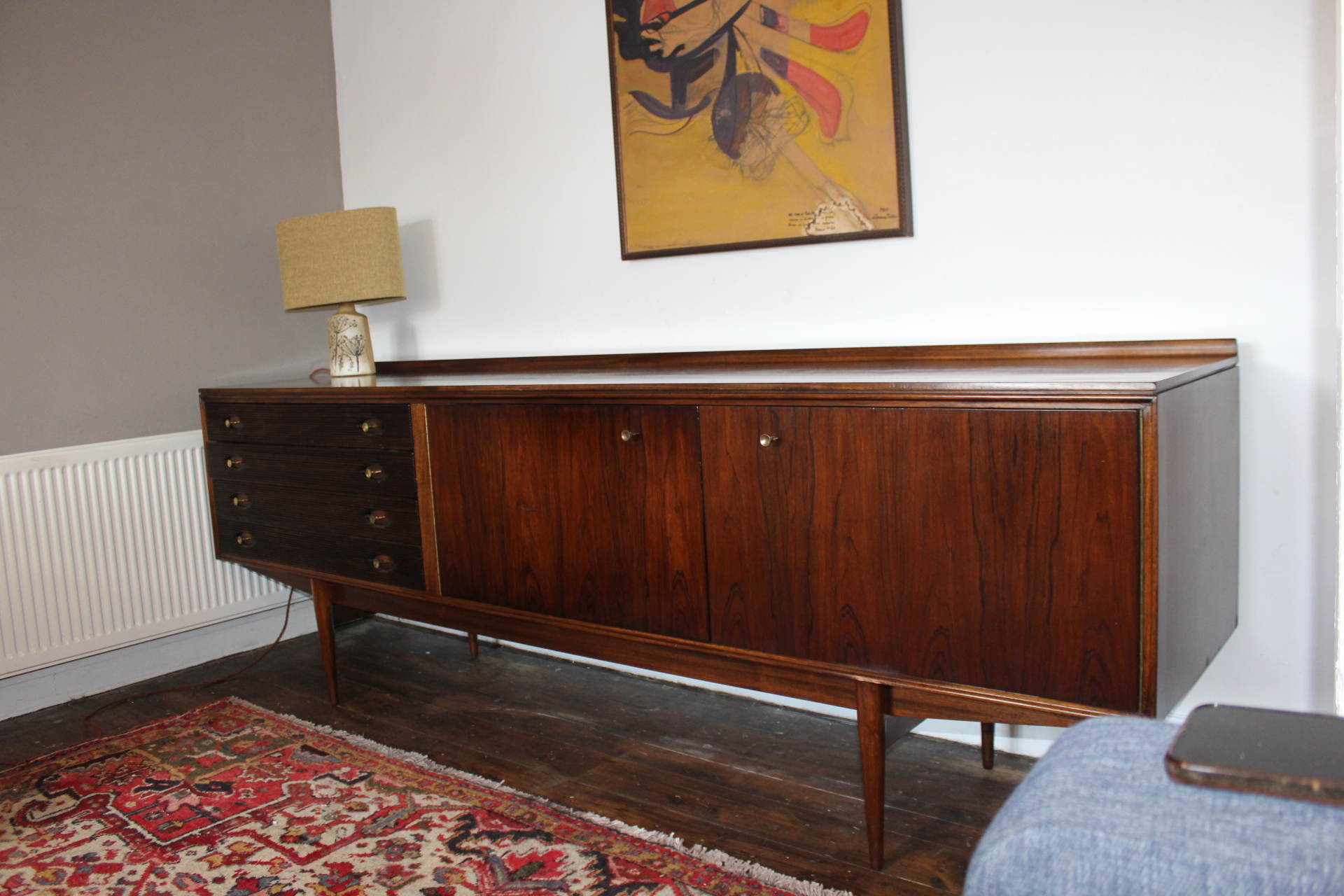 Rosewood & Teak Long Hamilton Sideboard by Robert Heritage for Archie Shine