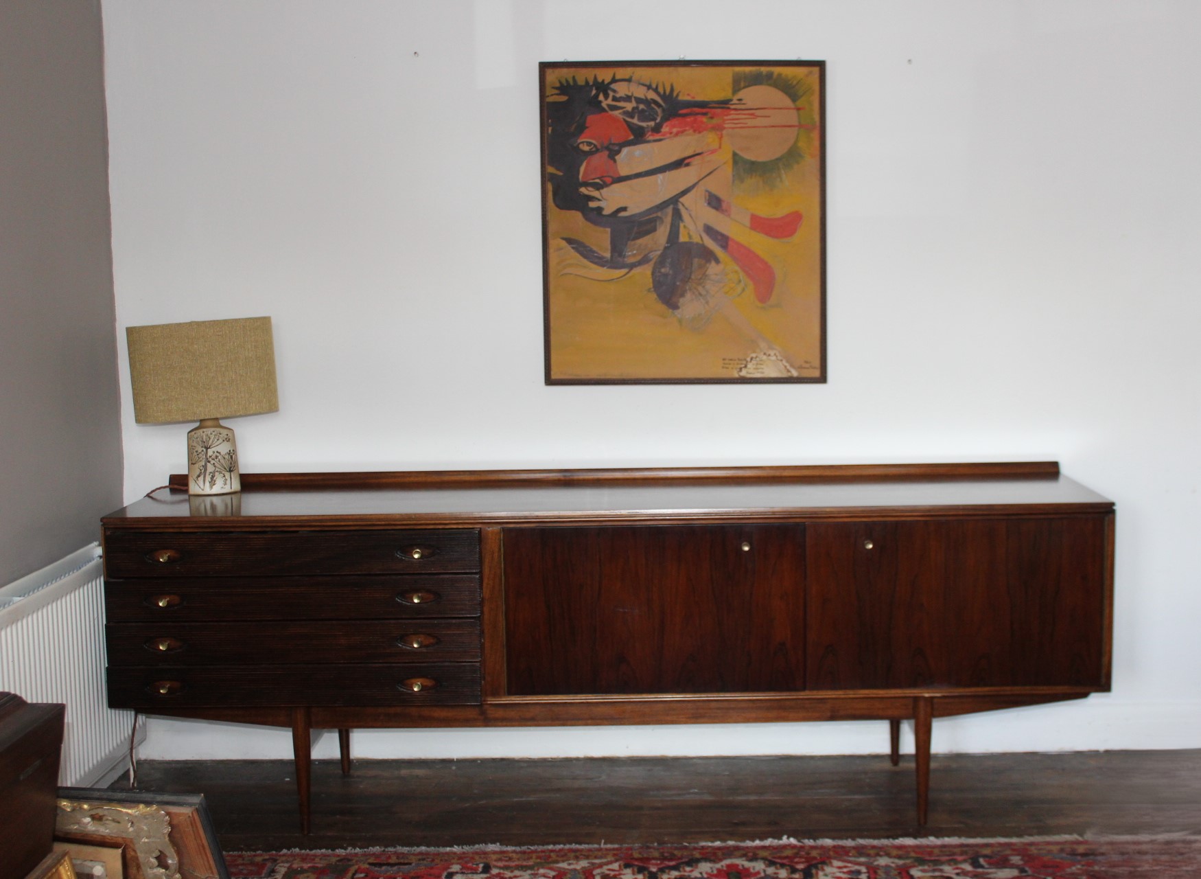 Rosewood & Teak Long Hamilton Sideboard by Robert Heritage for Archie Shine