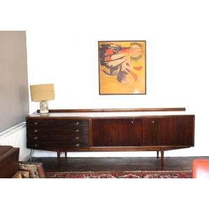 Rosewood & Teak Long Hamilton Sideboard by Robert Heritage for Archie Shine