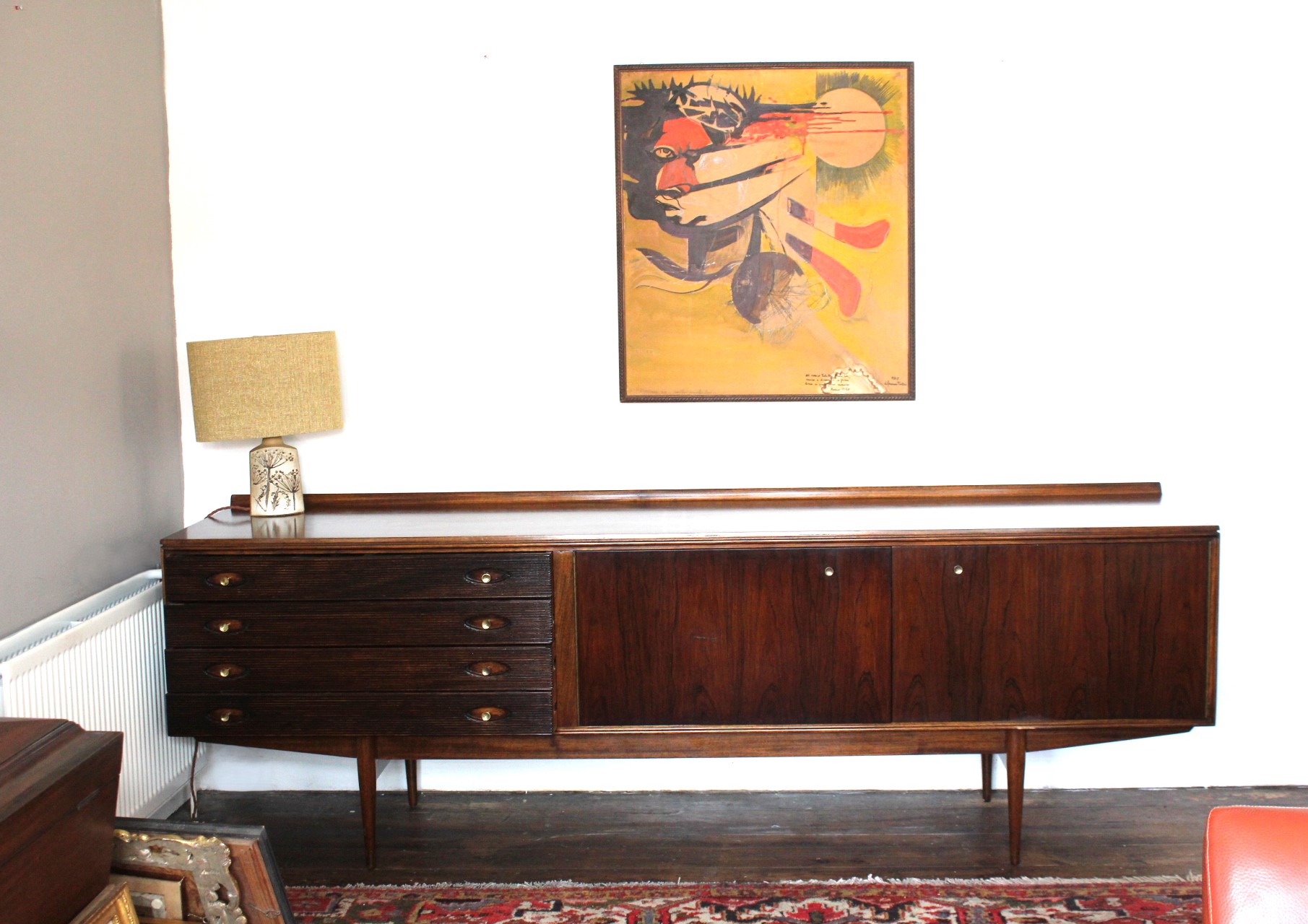 Rosewood & Teak Long Hamilton Sideboard by Robert Heritage for Archie Shine
