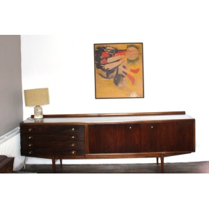 Rosewood & Teak Long Hamilton Sideboard by Robert Heritage for Archie Shine