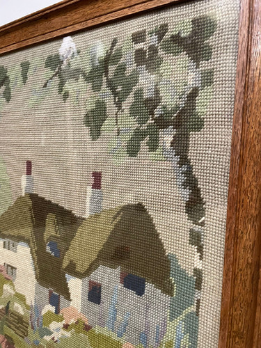 Oak Framed Tapestry Fire Screen